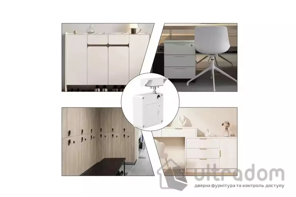 Мебельный RFID замок SEVEN LOCK SL-7733B Bluetooth, белый