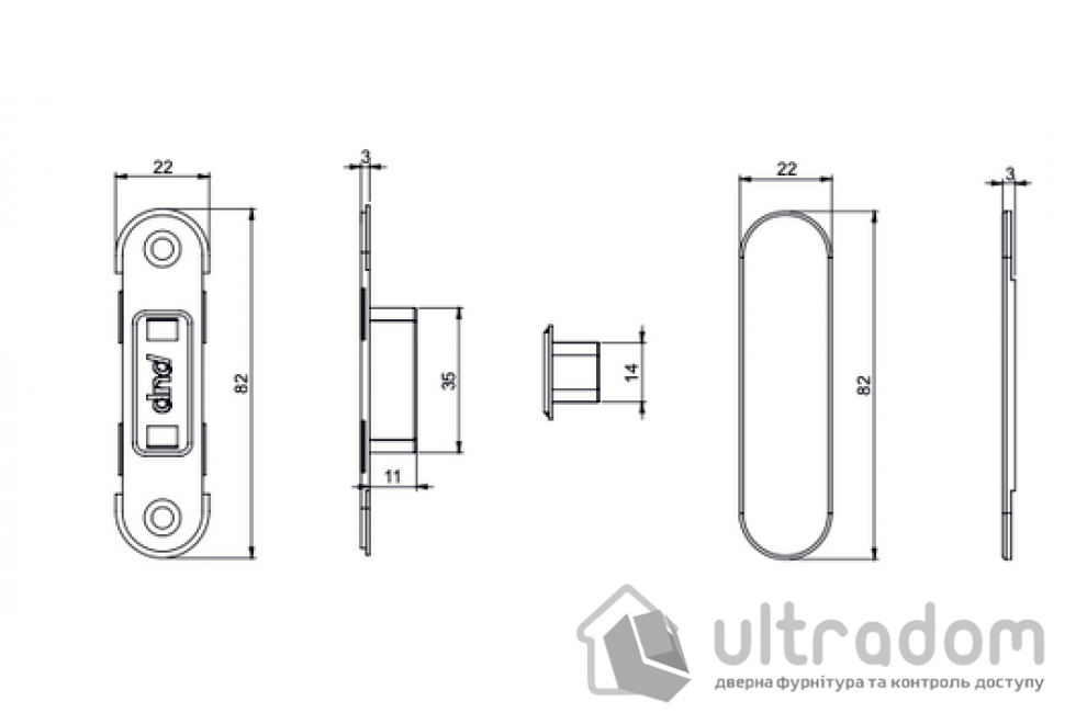 Магнитная система фиксации DND by Martinelli Dynamic, белая (DYN1/K-OBN)