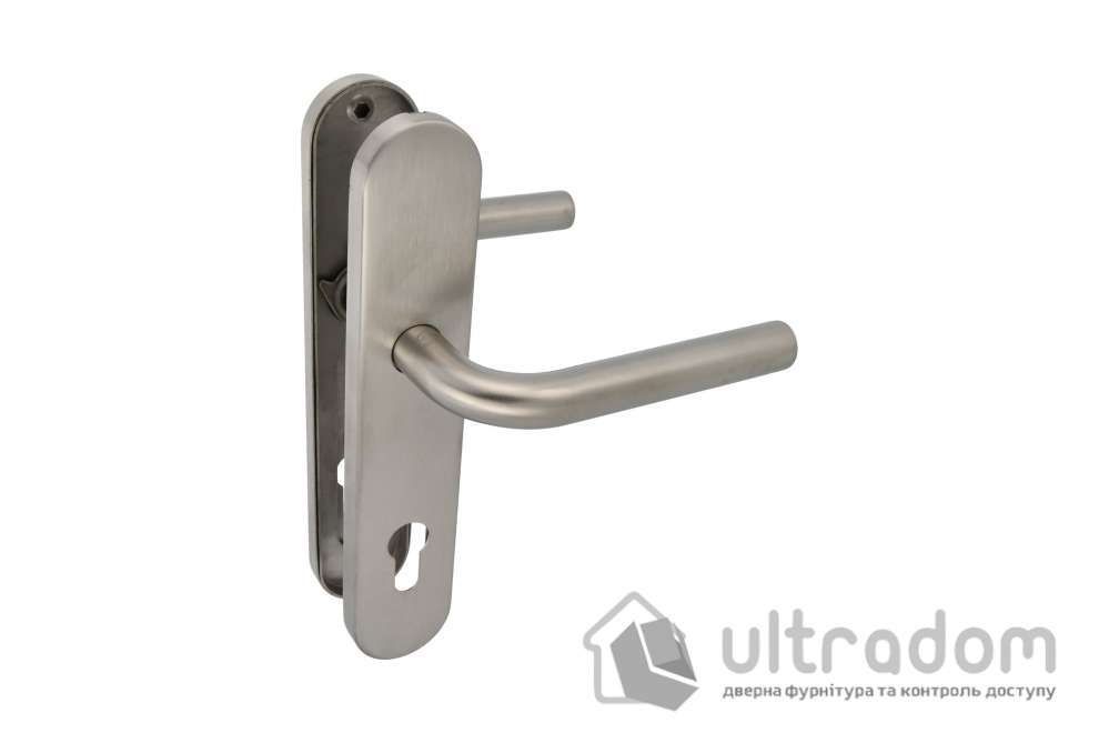 Дверная ручка на планке AMIG mod. 4PXB85, нержавеющая сталь