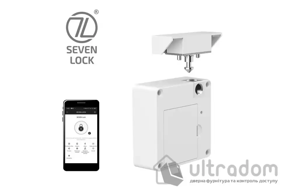 Мебельный RFID замок SEVEN LOCK SL-7733B Bluetooth, белый