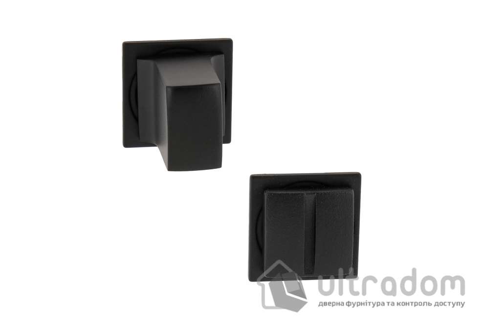Накладка WC UNIQUE WO7 на розетке RO75, чёрная (W07RO75-ZRA9005O)