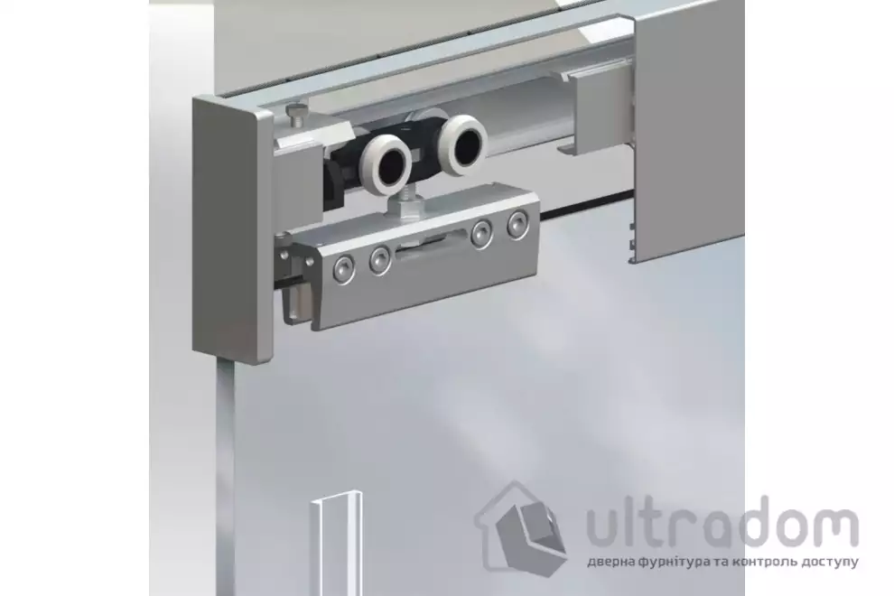 Valcomp Herkules Glass Комплект раздвижной системы для стеклянной двери до 100 кг, чёрный (213-371)