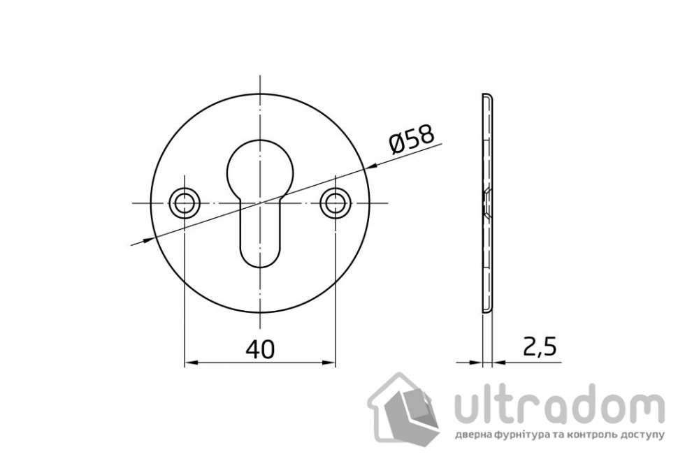 Декоративные накладки для цилиндра AMIG мод.22, чёрные