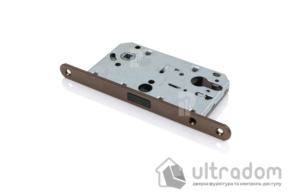 Врезной магнитный замок PZ AGB Mediana Polaris XT, 85/50 мм, бронза коричневая (B06103.50.22)