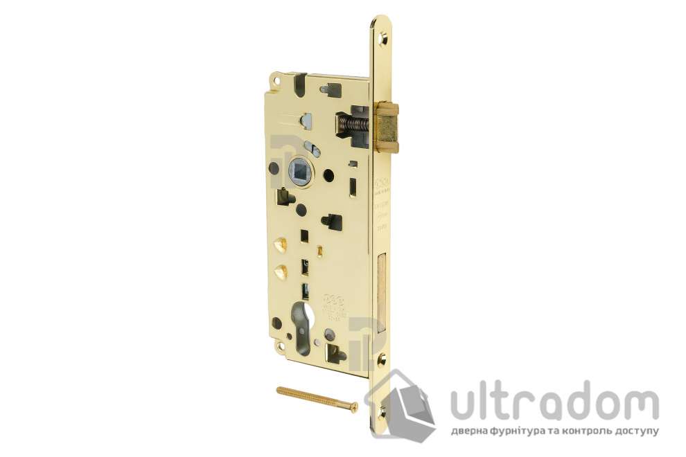 Врезной усиленный замок PZ AGB Sicurezza, 85/50/22 мм, латунь (B00851.50.03)