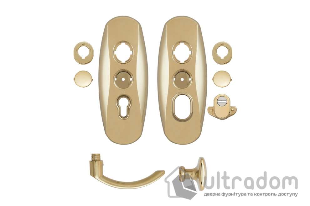 Фурнитура защитная  MUL-T-LOCK Platinum 3 класс 90 мм латунь fix-mov