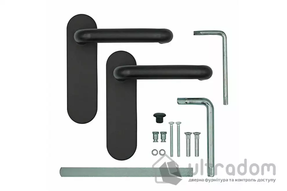 Ручки противопожарные MARVON SP3 глухая, черный матовый