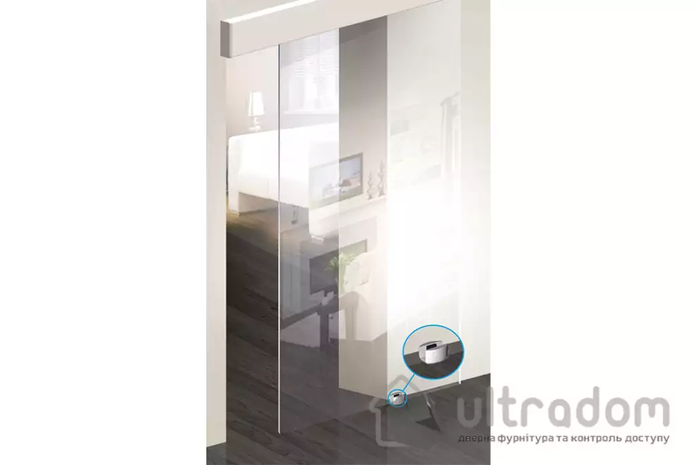 Алюминиевый нижний проводник для систем Valcomp GLASS 8-12 мм, серебро (216-002)