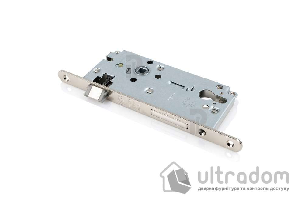 Врезной усиленный замок PZ AGB Sicurezza, 85/50/22 мм, никель блестящий (B00851.50.06)
