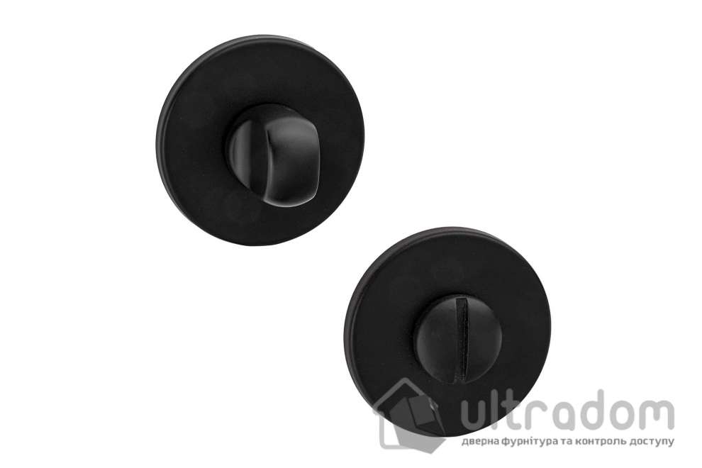 Накладка WC UNIQUE W01 на розетке RO24, чёрный (W01RO24-RA9005O)