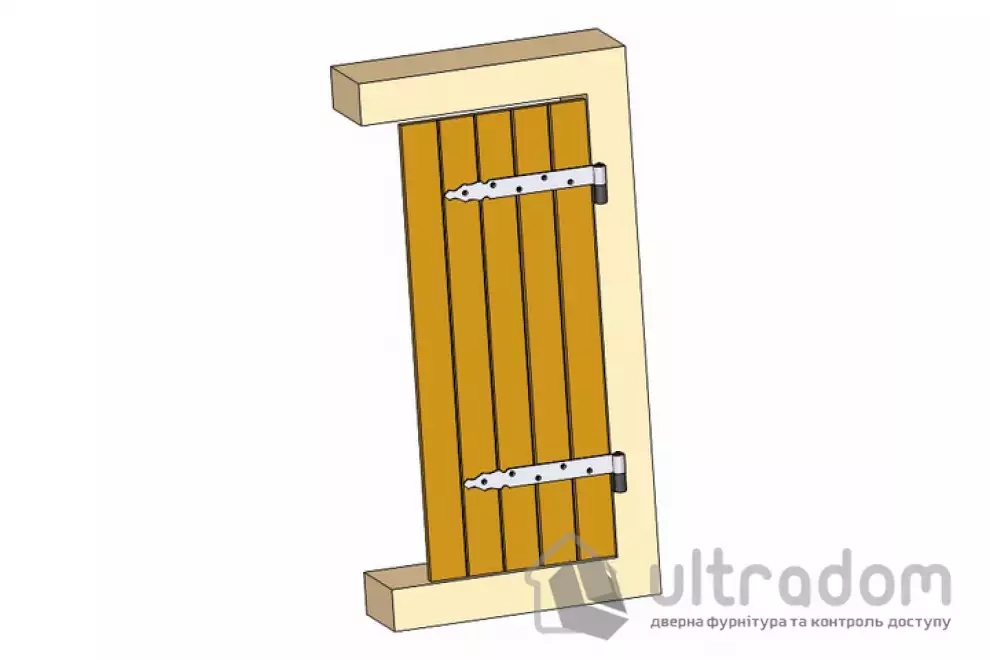 Основание для накладной петли Amig мод.5000 - 200x35x4 mm Ø14, правая (12680)