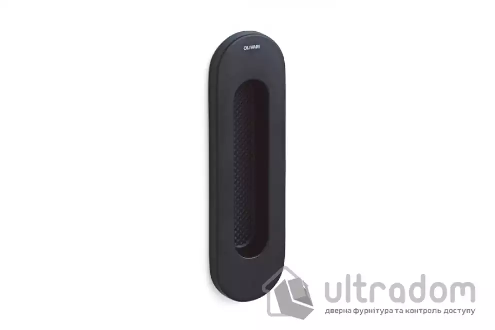 Ручка - ракушка для раздвижных дверей Olivari VICO D109 чёрный матовый