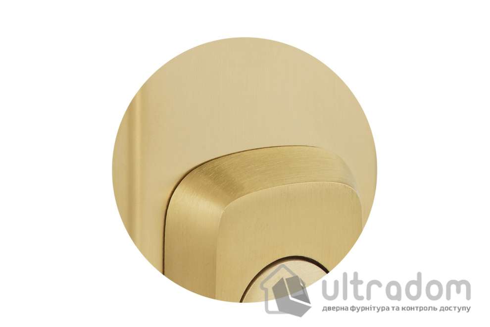 Дверная ручка на планке ROSTEX ASTRA R ручка-кноб DIN 85 мм титан PVD