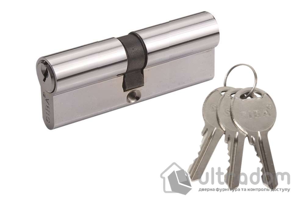 Цилиндр дверной SIBA ALU английский ключ-ключ 62 мм