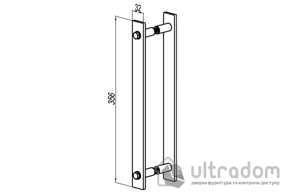 Ручка-скоба Mantion ROC Design OS 356x32x50 мм белая (337-161)