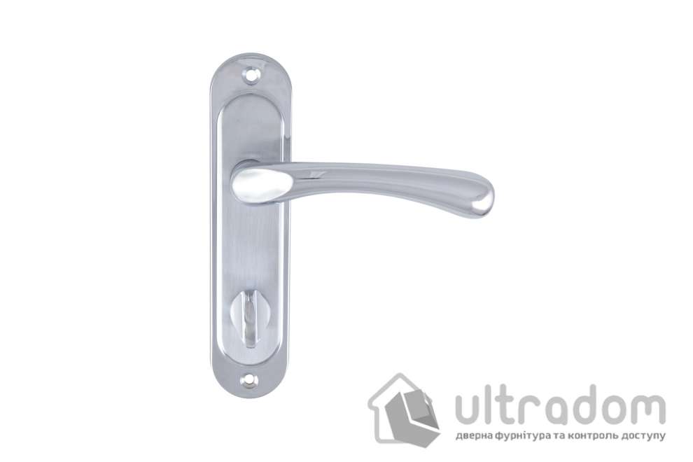 Комплект межкомнатных ручек SIBA Palermo WC 62 мм с механизмом, хром (Z14-5K-07-07+105070SN)