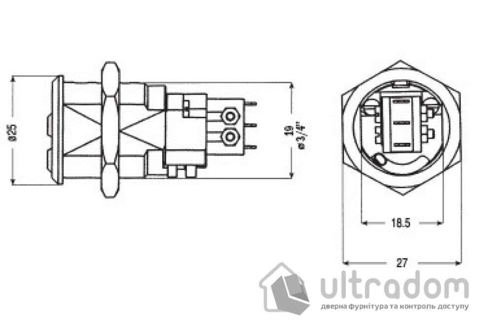 Замок для оборудования MUL-T-LOCK CAM19 3/4"(19мм) 7/8"(22,2мм) SWITCH