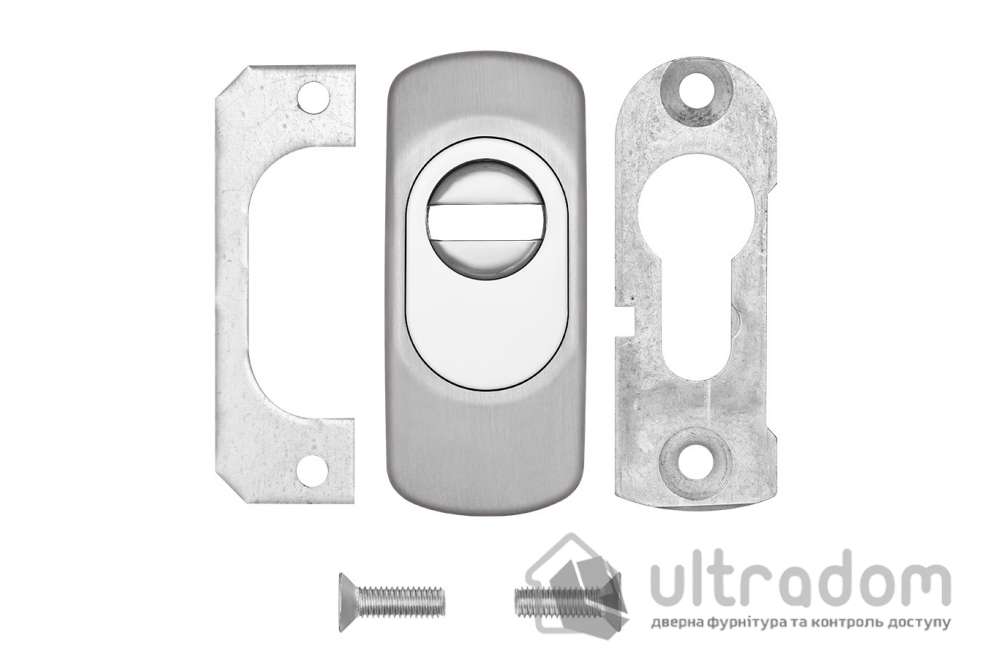Протектор защитный DISEC GUARD SG15 OVAL для профильных дверей, нержавеющая сталь