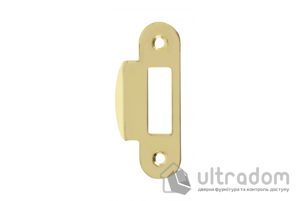Ответная планка для замка SIBA SP4 PB с отбойником, латунь полированная (SP4 PB)