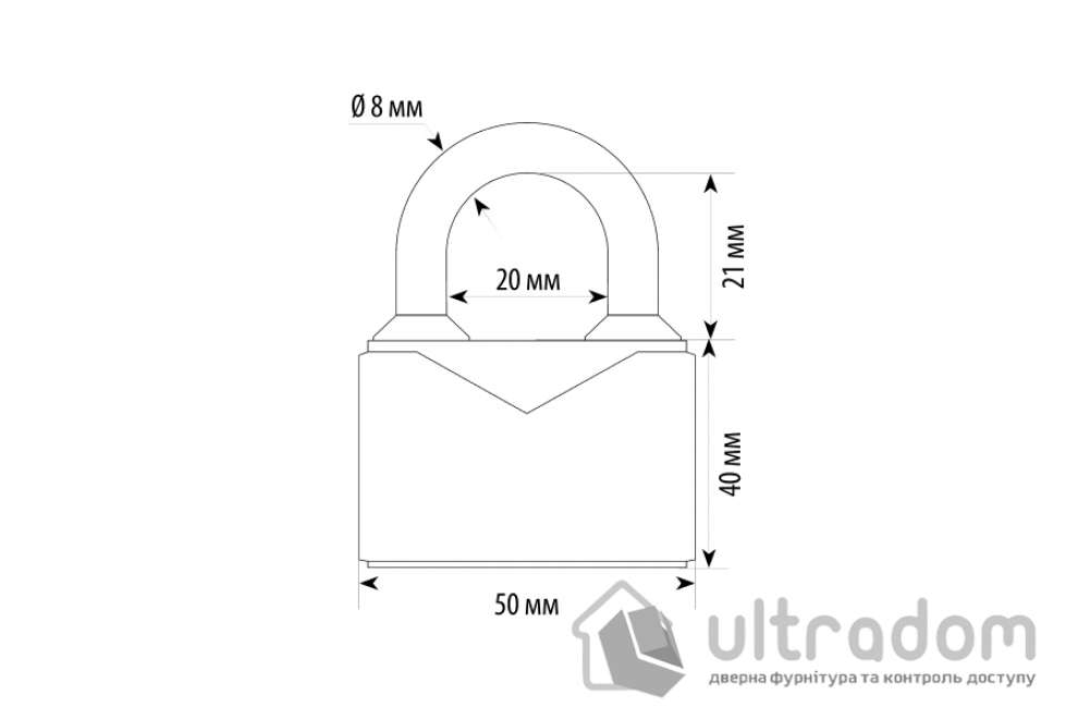 Замок навесной Авантек LXCP 50