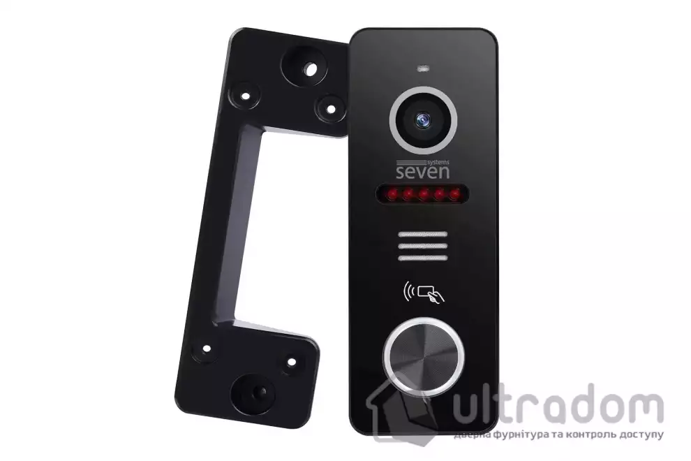 Вызывная панель домофона со встроенным считывателем карт MIFARE SEVEN CP-7503F RFID black