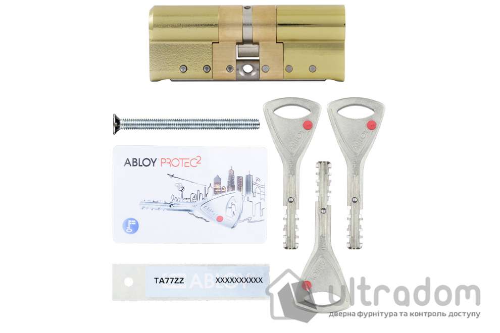 Цилиндр замка ABLOY Protec 2 HARD ключ-ключ, 128 мм