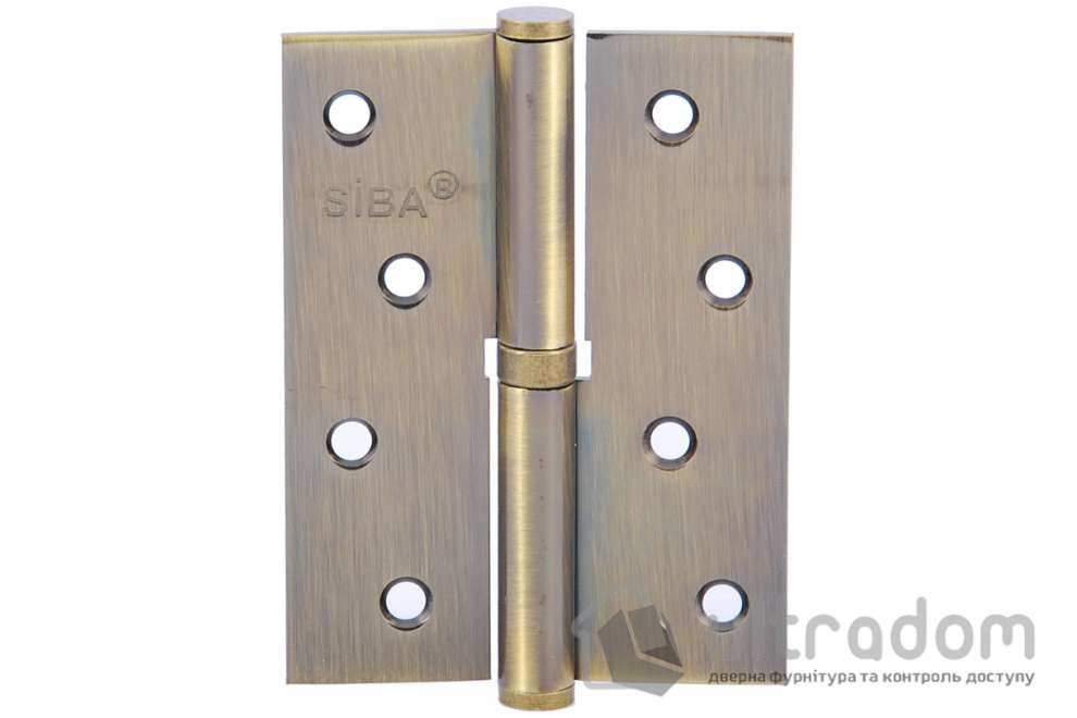 Петля дверная SIBA 100 мм, правая, античная бронза (1 ВВ 4'' Х 3'' Х 2,5ММ FHP R AB)
