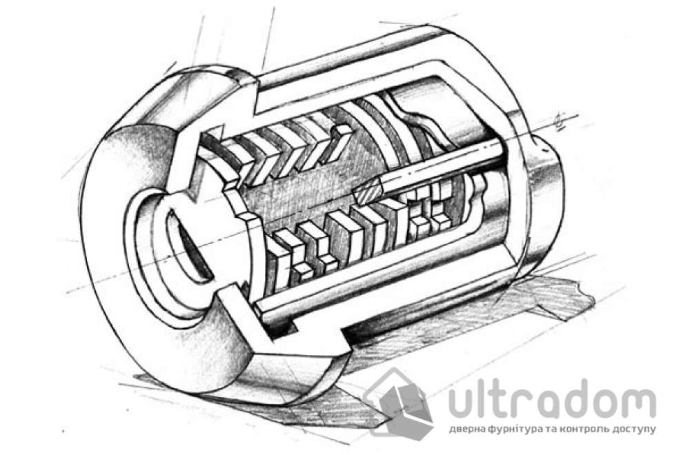 Цилиндр замка ABLOY Protec 2 ключ-тумблер, 112 мм