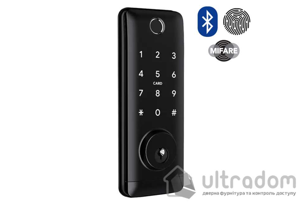 Умный биометрический замок SEVEN LOCK SL-7764BF black