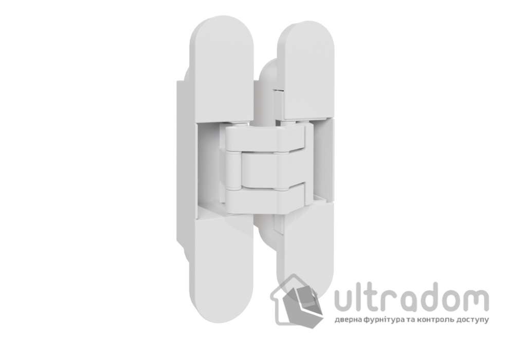 Скрытая петля AXOR для межкомнатных дверей 24х120 мм белая с колпачками (D5004-00-N01)