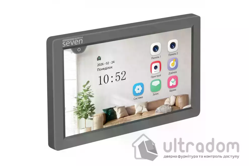 Видеодомофон 7 дюймов SEVEN DP-7570 FHD IPS grey