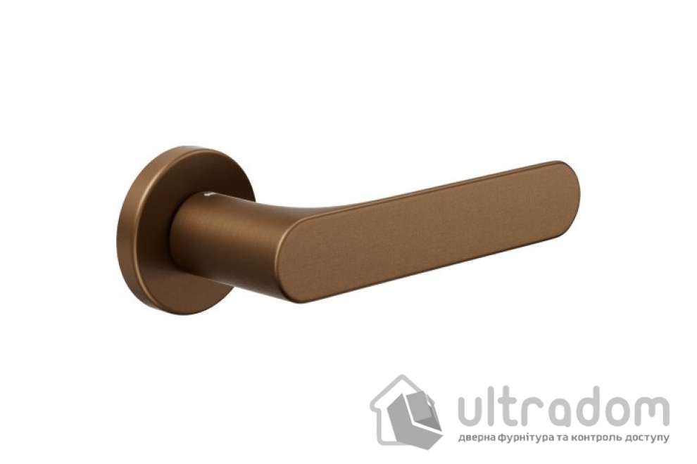 Дверная ручка DND by Martinelli SPOT на круглой розетке VIS бронза