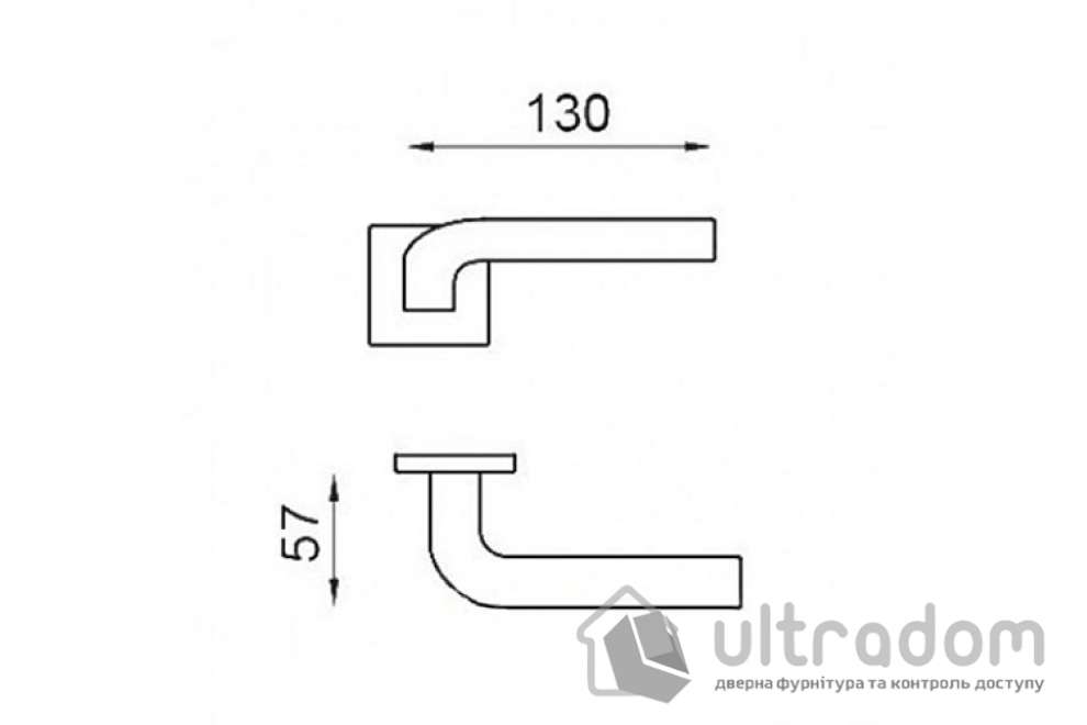 Дверная ручка DND by Martinelli JOY 02 матовый хром ZCS