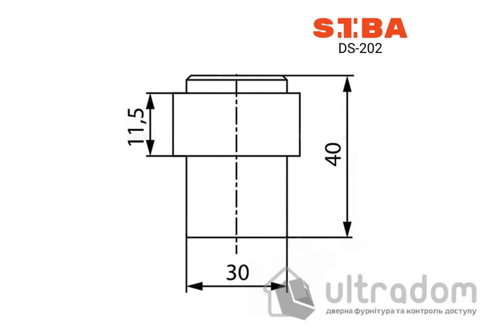 Дверной стопор SIBA DS 202 черный матовый (SB-DS 202 ABM)