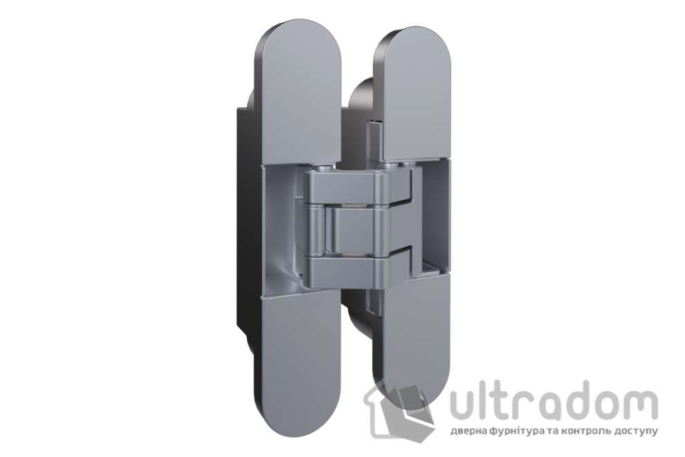 Скрытая петля AXOR для межкомнатных дверей 24х120 мм серебристая с колпачками (D5004-00-N03)