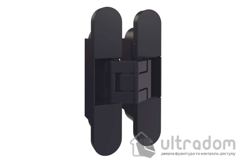 Скрытая петля AXOR для межкомнатных дверей 24х120 мм черная с колпачками (D5004-00-N07)