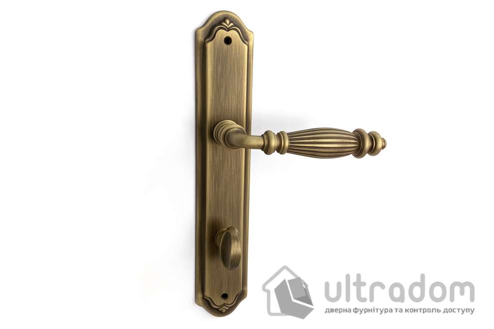 Дверная ручка на планке Fadex Siena Groove 404/P04(Firenze) бронза матовая