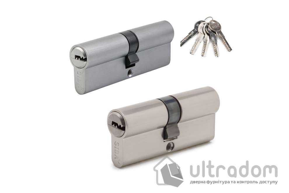 Цилиндр дверной SIBA ZAMAK перфорированный ключ-ключ 90 мм