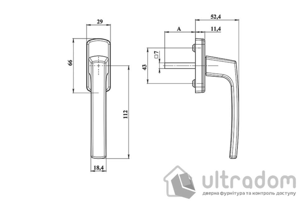 Ручка оконная ASTEX Afina WH 006, белая