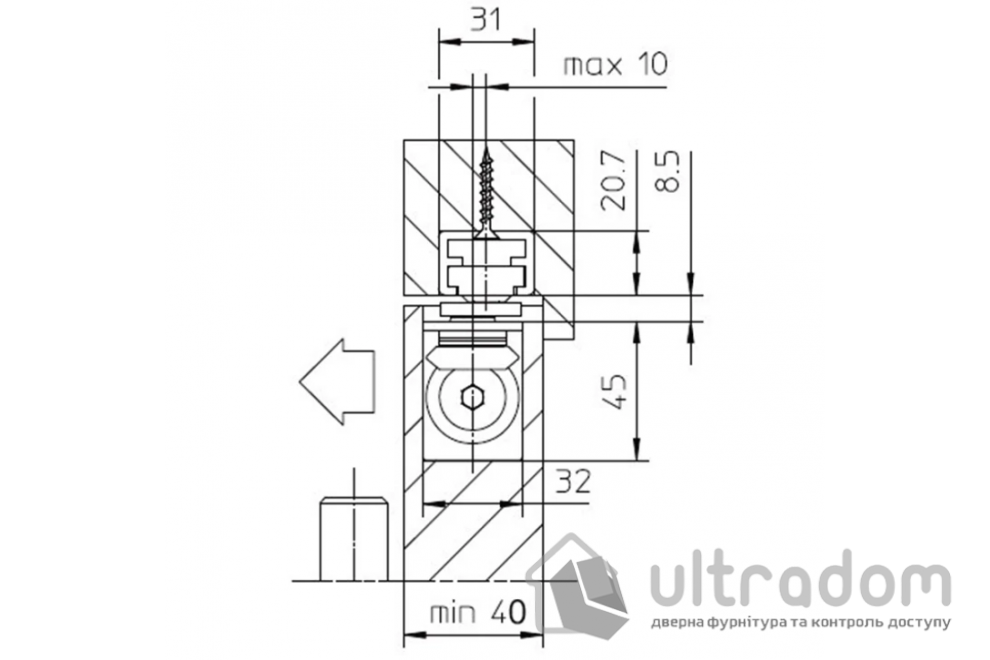 Доводчик встраиваемый Geze Boxer  EN2-4, дверь до 120 кг c фиксацией 90°