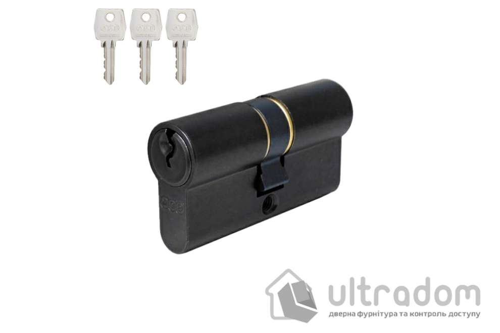 Цилиндр замка AGB Mod.600 70 мм (35х35), ключ-ключ, чёрный (C603.84.30.30)