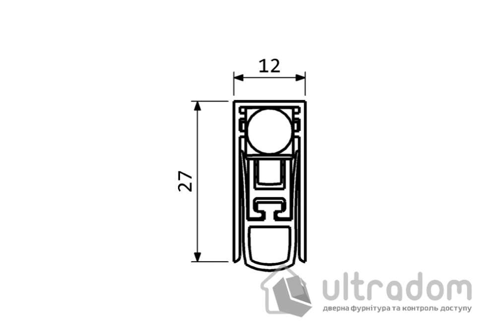 Автоматический врезной порог SIPAM MOD 103SF, 800мм, 80-60см (DS-103SF30RTN800)