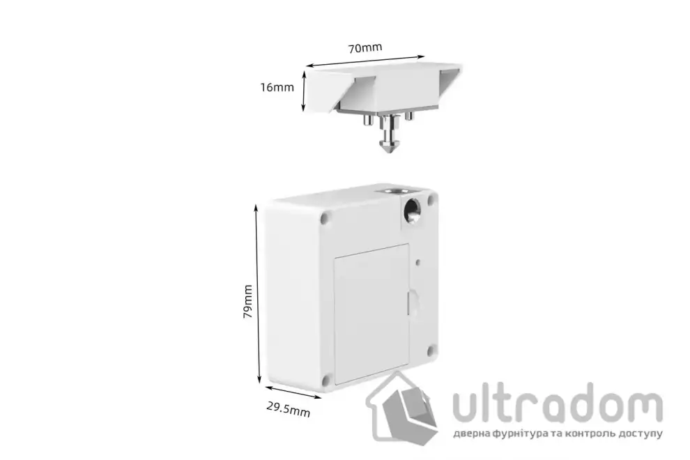 Мебельный RFID замок SEVEN LOCK SL-7733B Bluetooth, белый