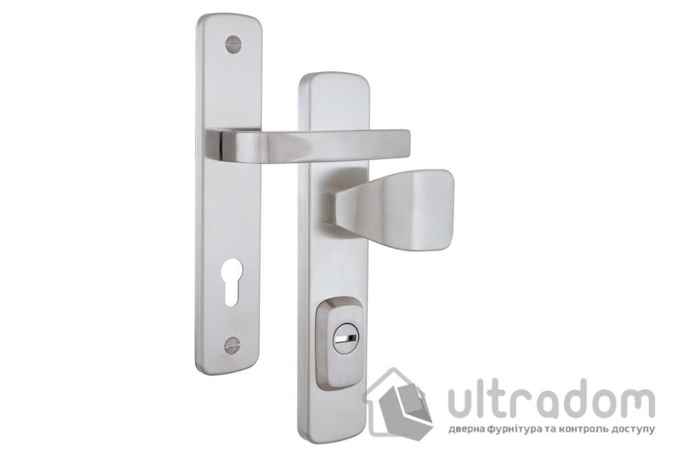 Дверная ручка на планке ROSTEX ASTRA R ручка-кноб DIN 85 мм нерж. сталь матовая