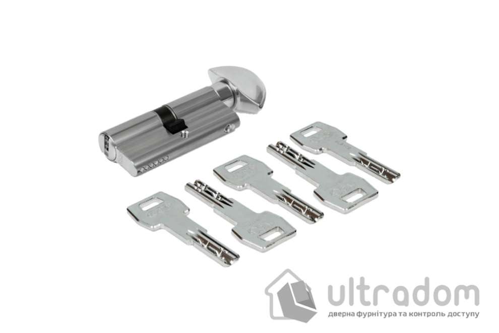 Цилиндр AGB SCUDO 5000 PS 70 мм (40/30Т) ключ/тумблер матовый хром (CА20.34.25.35)