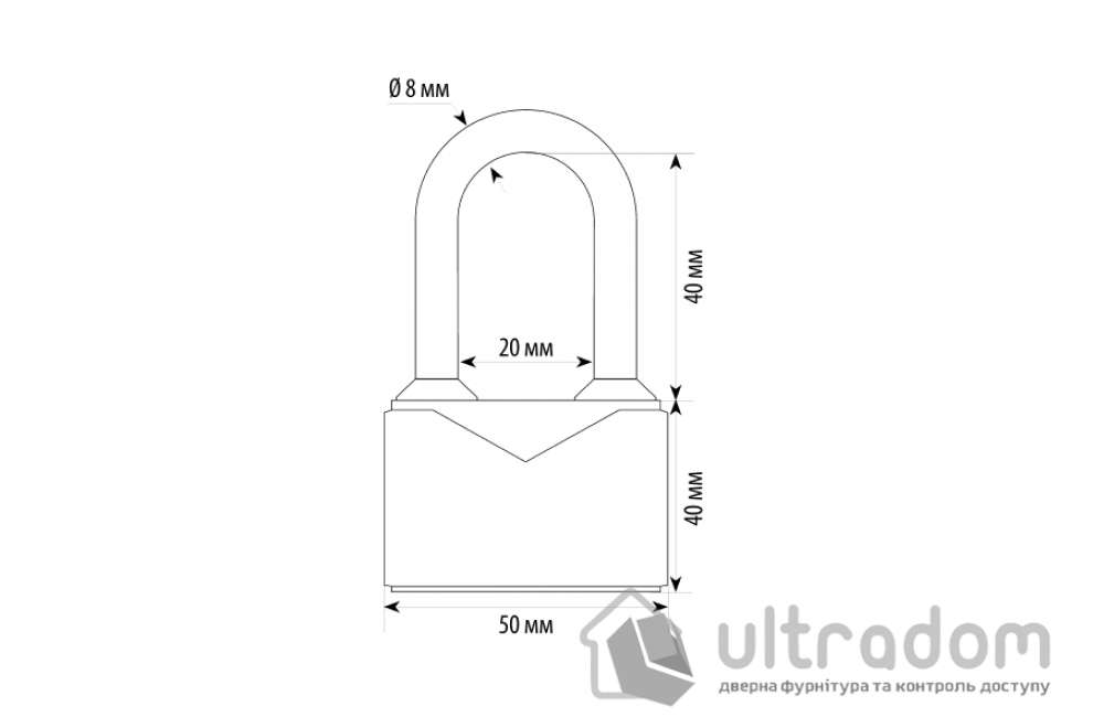 Замок навесной Авантек LXCP - L - 50