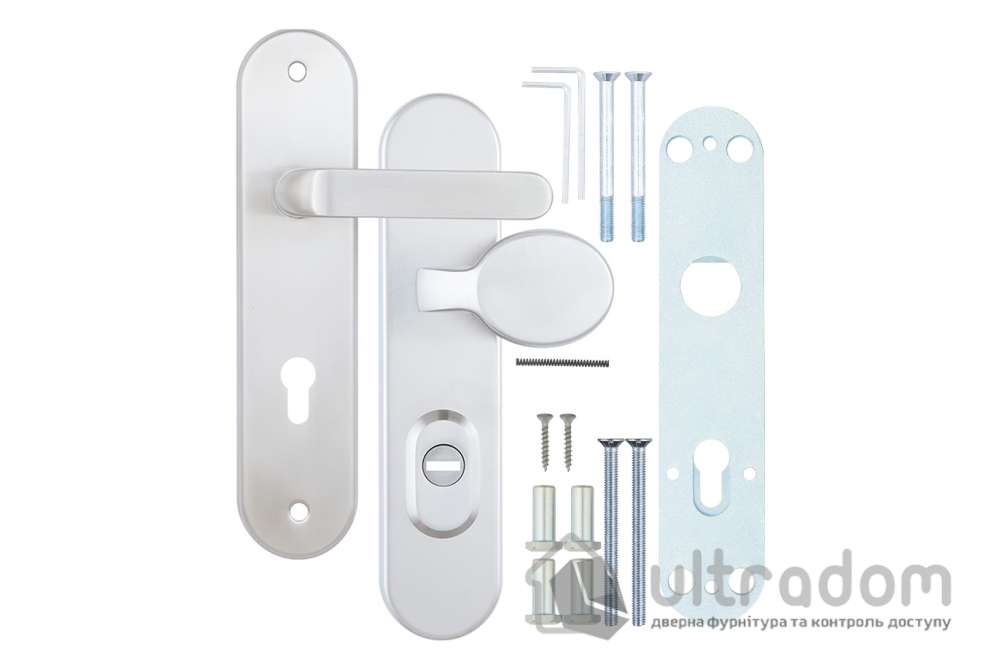 Фурнитура защитная ROSTEX SOLID-PRO+ F 4 клас ручка-кноб 85|90 мм нерж. сталь матовая