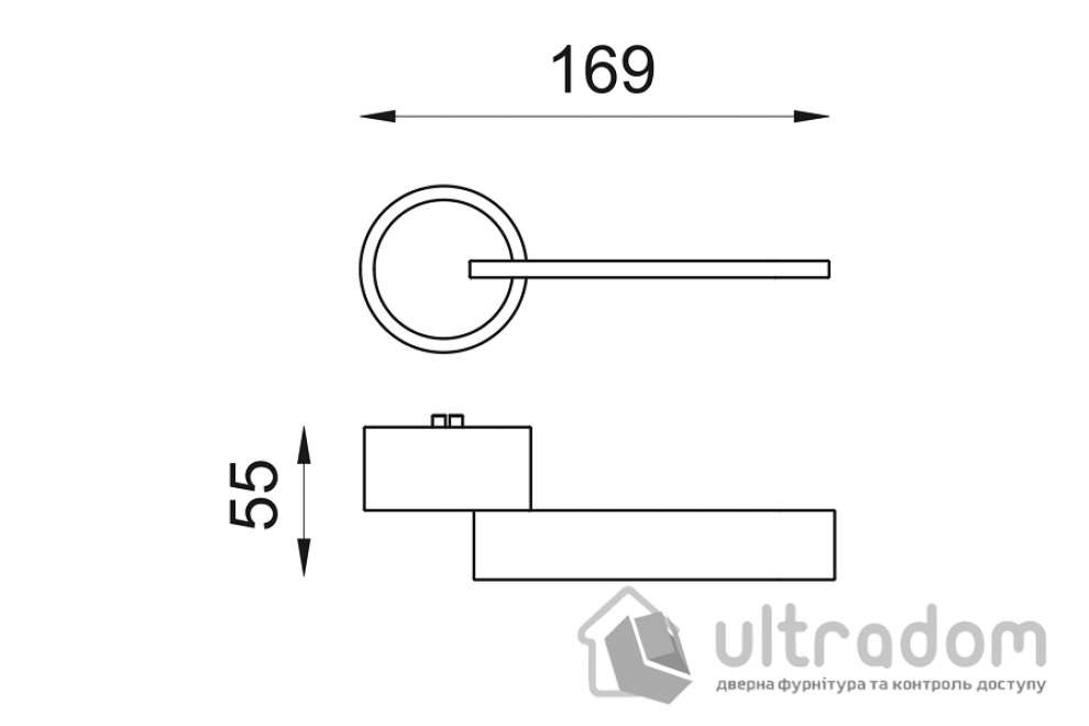 Дверная ручка DND by Martinelli TIMELESS на круглой розетке FINE бронза