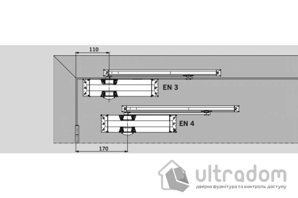 Доводчик дверной Dorma TS90 Impulse EN3/4, дверь до 80 кг