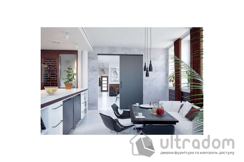 Комплект раздвижной системы Mantion SAF-SLIM для дверей до 1030 мм/80 кг, черный (SAF-S82C/195)